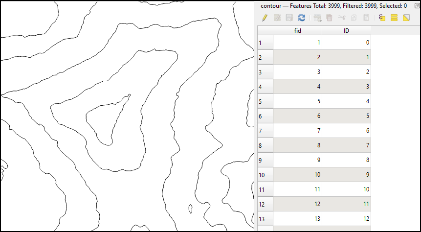 Contour Lines from DEM